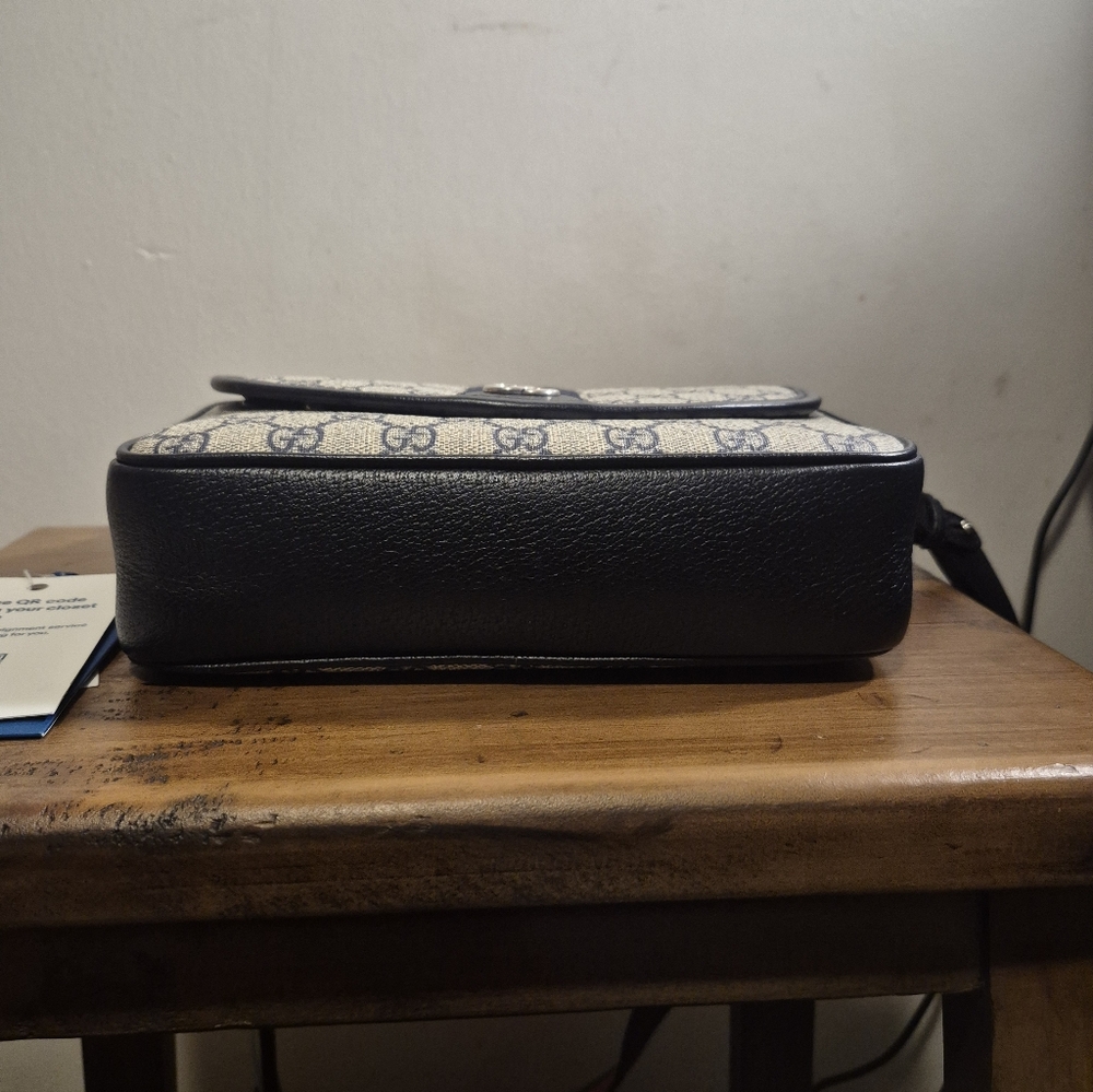 Authentic Gucci Ophidia Small Shoulder Crossbody Navy Handbag EUC HTF - Picture 4 of 16